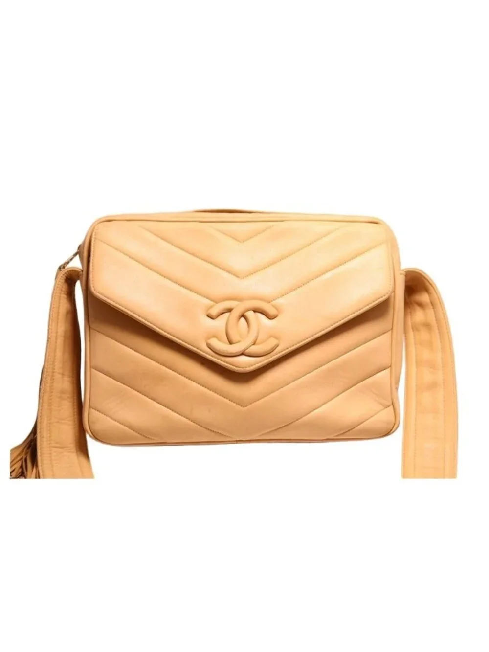 Chanel V-stitch Lambskin Shoulder Bag